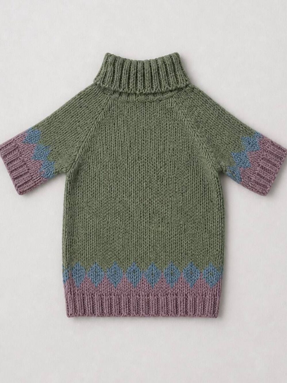 🔹️Zara Olive Wool Blend Turtleneck Short Sleeve Sweater Medium